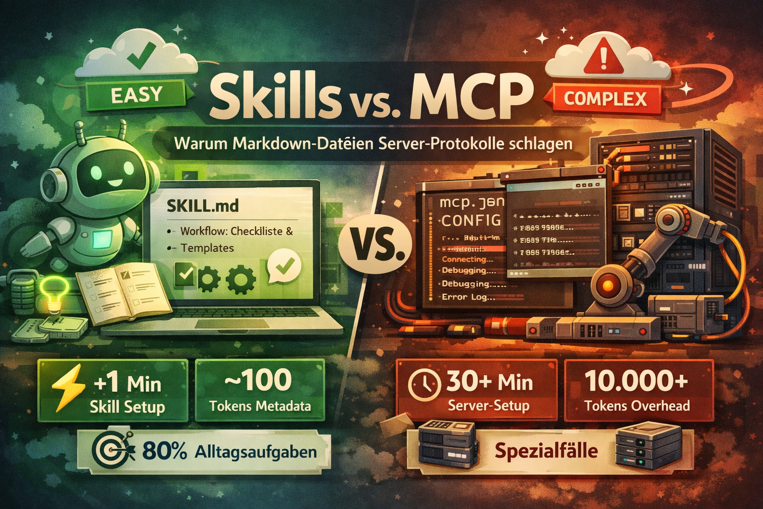 Skills vs. MCP: Warum Markdown-Dateien Server-Protokolle schlagen